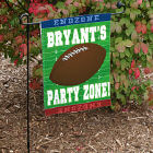 Football Party Zone Personalized Garden Flag